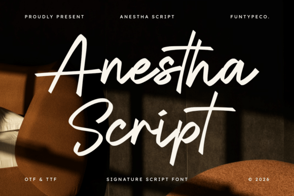 Anestha Script: Elevate Your Visual Design with a Modern Signature Font
